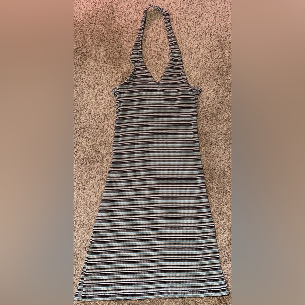 American Eagle Outfitters Backless Stretchy Halter Dress